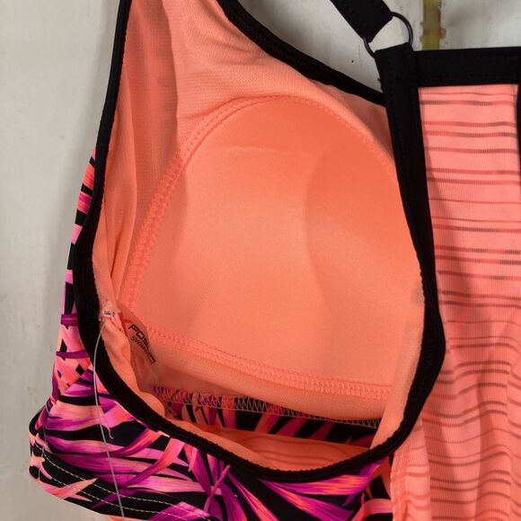 Zeroxposur Sun Smart Ruched 2-In-1 Tankini Top Womens Size M/10 Tigerlily NWT - Picture 11 of 15